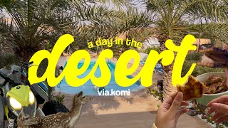 a day in the desert 🌵˖ ࣪⭑ I playing volleyball, ridingthe motorbike \u0026 making s'mores!