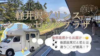 【キャンピングカー車中泊】軽井沢プリンスショッピングプラザ　キャンピングカー前泊　後部座席からお届け　モカとセカンドライフ　アレンH