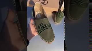 Эспадрильи мужские Gucci D6900 темно-зеленые