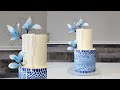 Super Modern SNAKE SKIN CAKE with Cascading Pearls and Abstract WAFER PAPER FLOWERS|Cake Decorating