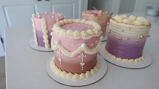 Pastel Pink Unedited Cake Decorating! [No Talking][No Music]