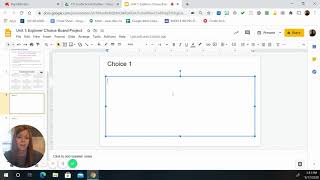 Unit 1 Explorer Choice Board Project Directions (and how to insert work)