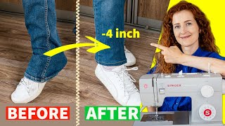 How to hem jeans using domestic sewing machine (WITHOUT original hem)