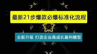 21步爆款必爆标准化流程，全新升级，打造企业高成长盈利模型