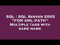 SQL : SQL Server 2005 