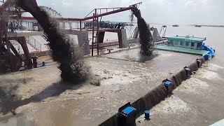 បូមខ្សាច់ដាក់កប៉ាល់ Sand dredging🇰🇭