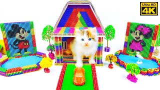 DIY - Build Amazing Mickey House For Cat Pet - Magnet Building