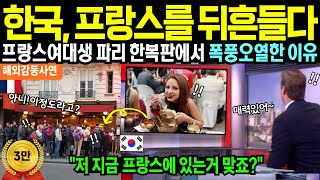 [해외감동사연] 너무 한국만 좋아하는 거 아니예요? 프랑스 미녀가 말하는 한국에 대한 충격적인 고백 프랑스여대생 파리에서 한류타고 김치, 택견 등 한국문화 경험하는데..