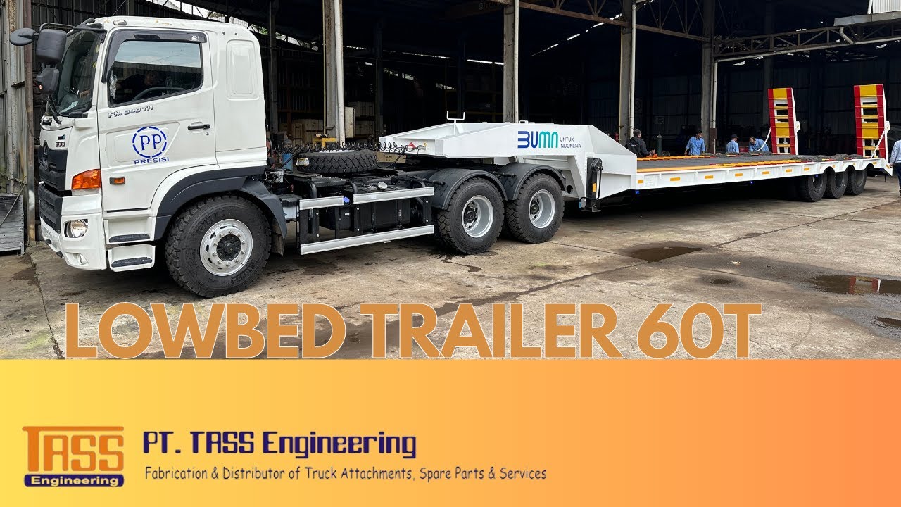 Tass Eng Lowbed Trailer 60t Youtube