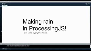 Making Rain in Processing!