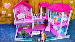 10 Minutes Satisfying with Unboxing Cute Pink Barbie Doll House Play Set ASMR