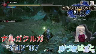 ナルガクルガ 片手剣ソロ 3′42″07【モンハンライズ/MHRise】