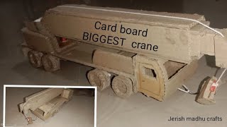 How to make a card board crane / Biggest crane