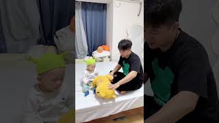 孩子不睡觉？跟爸爸这样学，轻松解决！#funny#萌娃#cute