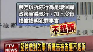 拆違規廣告被告 檢方不起訴－民視新聞