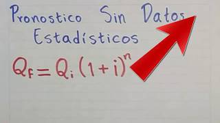 Pronostico o Proyección SIN datos estadísticos