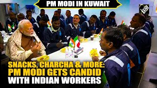 Snacks, laughter and more, PM Modi’s candid moments with Indian workers at Kuwait labour camp