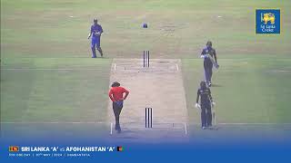 Naveed Zadran 4 wickets against Sri Lanka 'A' | Afghanistan 'A' tour of Sri Lanka