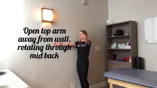 Standing thoracic rotation.