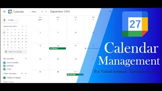 Calendar Management For Virtual Assistant using Google Calendar. Beginner Friendly