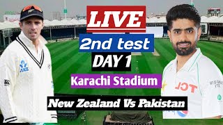 Pakistan Vs New Zealand live 2nd test match day 1/ live Cricket, scores -update.
