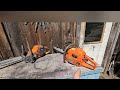 ultimate gas vs electric husqvarna 350i poweraxe vs 350 18 inch chainsaws... is it all they claim