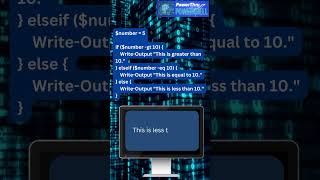 If else PowerShell example #powershell #microsoft #programming