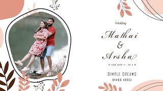 WEDDING LIVE | MATHAI \u0026 ARSHA | 15 FEB 2025 | 11:30 AM | DIMPLE DREAMS :- 94466 40051