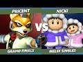 Valhalla IV GRAND FINALS - Nicki (Ice Climbers) Vs. Pricent (Fox) Smash Melee - SSBM