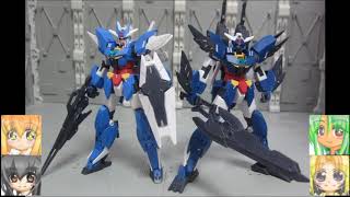 MG FAZZ HG メルクワン アースリィ(クリア) AGEｰ2マグナムSVFX ゆっくりプラモ動画