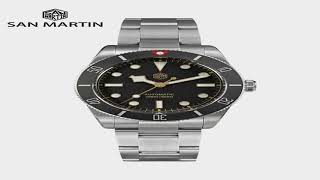 San Martin New 37mm BB54 Vintage Diver Automatic Mechanical Classic Men Watch Sapphire BGW