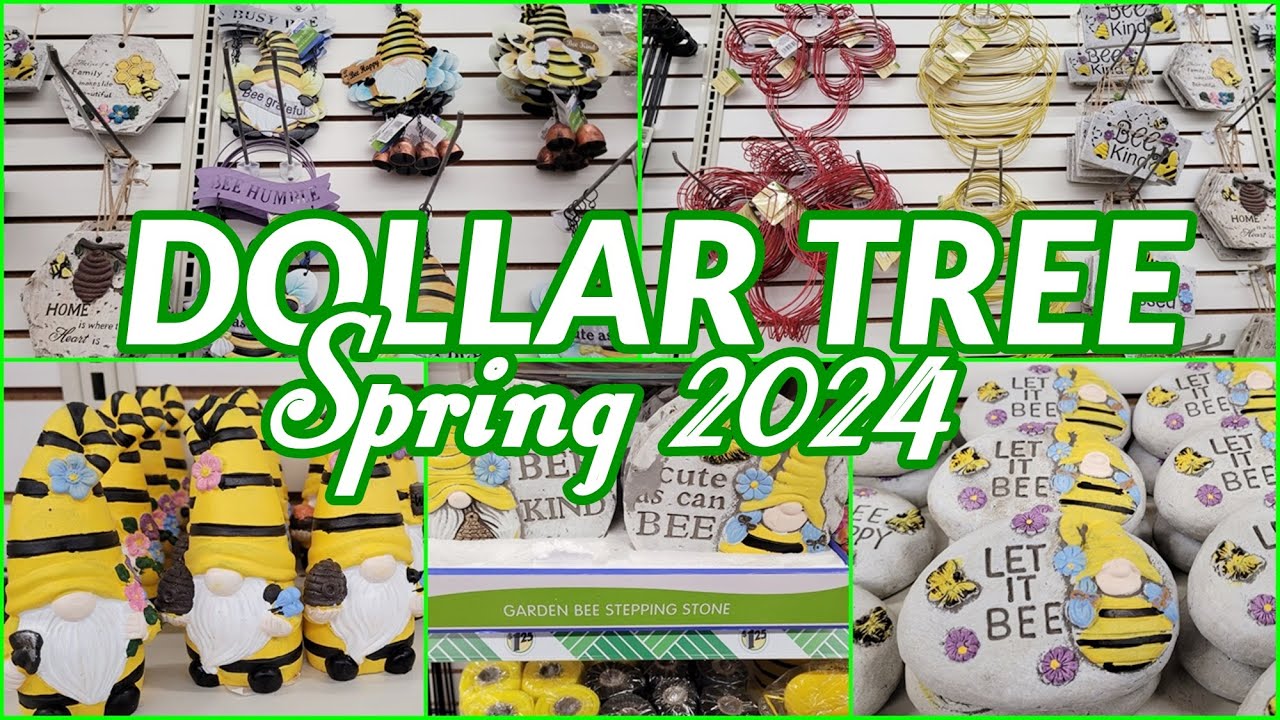 DOLLAR TREE SPRING DECOR 2024 SHOP WITH ME NEW ARRIVALS! BEE ...