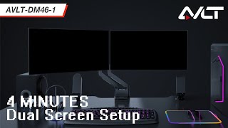 How To Complete A Nice And Clean Dual Monitor Setup In 4 Minutes?