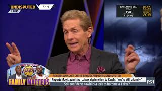 Skip Bayless REACTS: Magic admitted Lakers dysfunction to Kawhi, "we're still a family" | UNDISPUTED