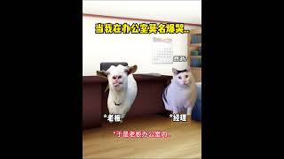 当我在办公室爆哭 猫meme 00后 上班 办公室 打工