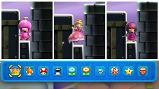 All Toadette Power-Ups To Be Crushed 壓碎奇諾比可所有能力 - New Super Mario Bros U Deluxe