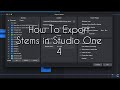 How To Export Your Song Stems For Mixing & Mastering In Studio One 4