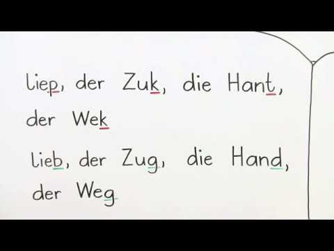 Wortende Mit B, D Oder G | Deutsch | Grundschule - YouTube