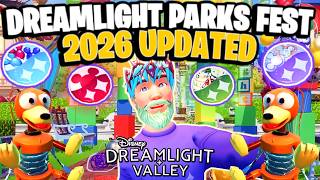 [2026 UPDATED] Dreamlight Parks Fest Event [All Buttons + Slinky Dog] | Dreamlight Valley