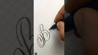 'Beautiful' handwriting.  #satisfying #calligraphy #shorts #penmanship #cursive