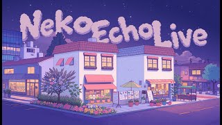 Sleepless Nights: Chill Lo-fi Techno Mix | Neko Echo Live's Lo-fi Music✨🎶