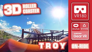 Troy VR Roller Coaster VR180 3D Experience | VR POV front row Toverland achtbaan Oculus Quest VR360