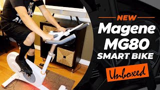 Magene MG80 Smart Spinning Bike Review, Connect to Zwift Peloton, Beginner Indoor Cycling Friendly