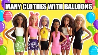 DIY How to make clothes with balloons for Barbie