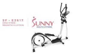 Sunny Health & Fitness SF-E3617 Long Stride Magnetic Elliptical