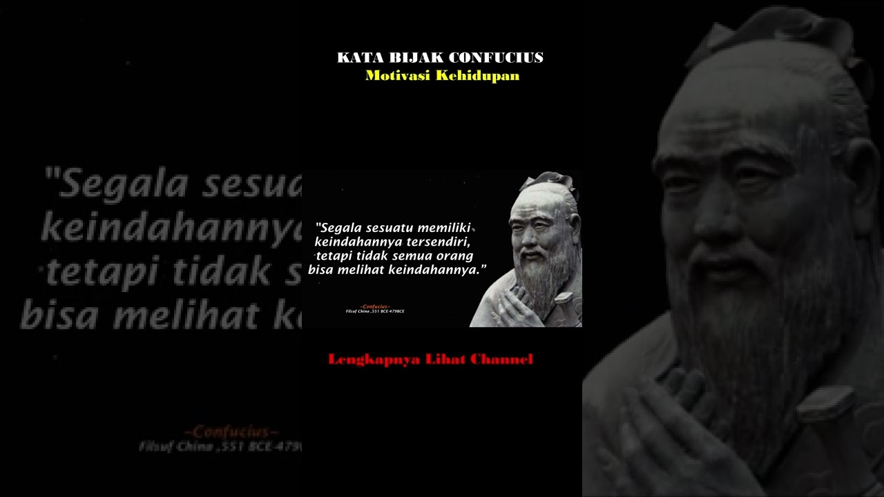 Bagian 8 Kata Kata Bijak Confucius Motivasi Kehidupan #shorts - YouTube