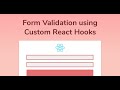 React Hook Form Tutorial #5 - Validating our form part 1
