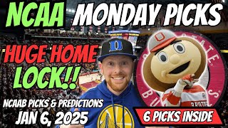 College Basketball Picks Today 1/6/2025 | Free NCAA Basketball Picks and Predictions Monday