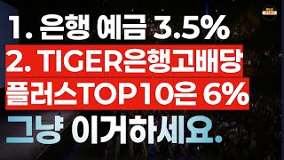 은행예금족 발길돌리는.  6% 배당ETF 한개만 꼽으라면?? 월배당 TIGER은행고배당플러스TOP10 리뷰