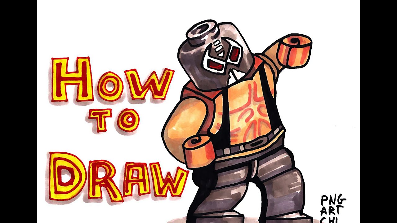 How To Draw Bane From Batman Youtube
